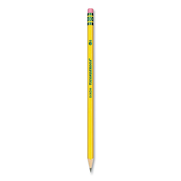 Ticonderoga® Pre-Sharpened Pencil, HB (#2), Black Lead, Yellow Barrel, Dozen (DIX13806)