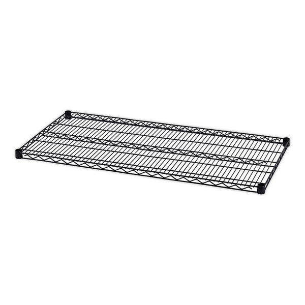 Alera® Industrial Wire Shelving Extra Wire Shelves, 48w x 24d, Black, 2 Shelves/Carton (ALESW584824BL)