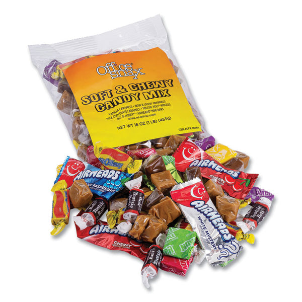 Office Snax® Candy Assortments, Soft and Chewy Candy Mix, 1 lb Bag (OFX00664) Each