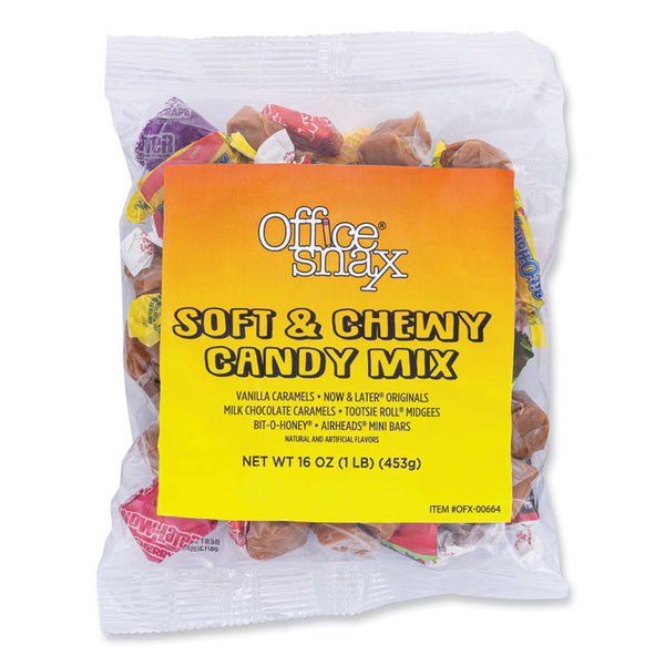 Office Snax® Candy Assortments, Soft and Chewy Candy Mix, 1 lb Bag (OFX00664) Each