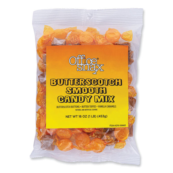 Office Snax® Candy Assortments, Butterscotch Smooth Candy Mix, 1 lb Bag (OFX00665) Each