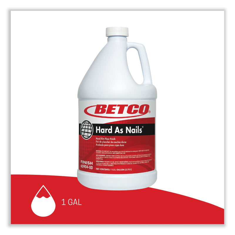 Betco® Hard As Nails Floor Finish, 1 gal Bottle, 4/Carton (BET6590400) Case of 4