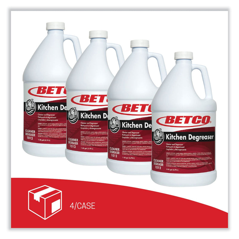 Betco® Kitchen Degreaser, Characteristic Scent, 1 gal Bottle, 4/Carton (BET10120400) Case of 4