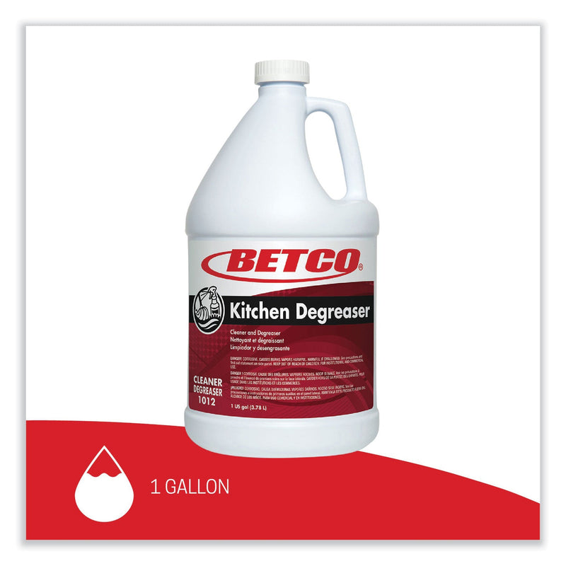 Betco® Kitchen Degreaser, Characteristic Scent, 1 gal Bottle, 4/Carton (BET10120400) Case of 4