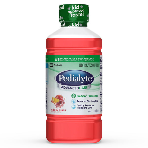 Pedialyte® AdvancedCare™ Oral Electrolyte Solution Cherry Punch Flavor 33.8 oz. Electrolyte (1028259_CS) 8/CS