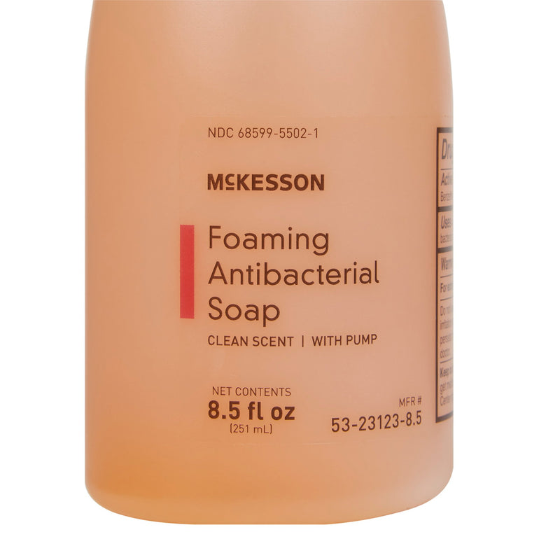 McKesson Antibacterial Soap Foaming 8.5 oz. Pump Bottle Clean Scent (1067684_EA) 1/EA