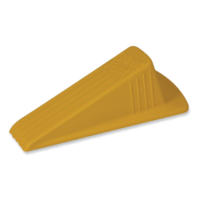 Master Caster® Giant Foot Doorstop, No-Slip Rubber Wedge, 3.5w x 6.75d x 2h, Safety Yellow (MAS00966) Each
