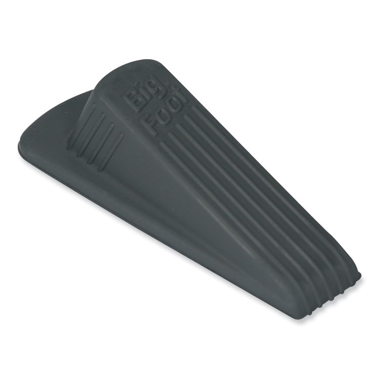 Master Caster® Big Foot Doorstop, No Slip Rubber Wedge, 2.25w x 4.75d x 1.25h, Gray, 2/Pack (MAS00972) Pack of 2