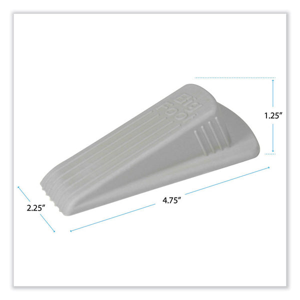 Master Caster® Big Foot Doorstop, No Slip Rubber Wedge, 2.25w x 4.75d x 1.25h, Beige, 2/Pack (MAS00975) Pack of 2