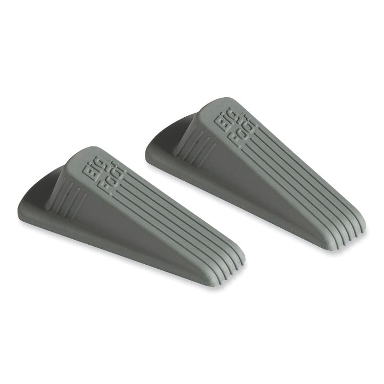 Master Caster® Big Foot Doorstop, No Slip Rubber Wedge, 2.25w x 4.75d x 1.25h, Gray, 2/Pack (MAS00972) Pack of 2