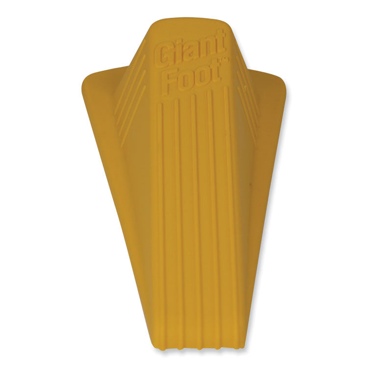 Master Caster® Giant Foot Doorstop, No-Slip Rubber Wedge, 3.5w x 6.75d x 2h, Safety Yellow (MAS00966) Each