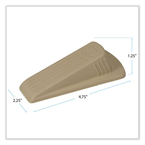 Master Caster® Big Foot Doorstop, No Slip Rubber Wedge, 2.25w x 4.75d x 1.25h, Beige (MAS00900) Each