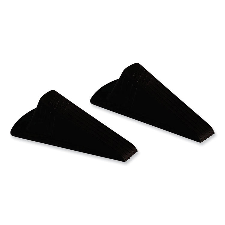 Master Caster® Giant Foot Doorstop, No-Slip Rubber Wedge, 3.5w x 6.75d x 2h, Brown, 2/Pack (MAS00969) Pack of 2