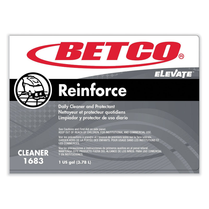 Betco® Reinforce Floor Cleaner and Protectant, Lemon Scent, 1 gal Bottle, 4/Carton (BET16830400) Case of 4