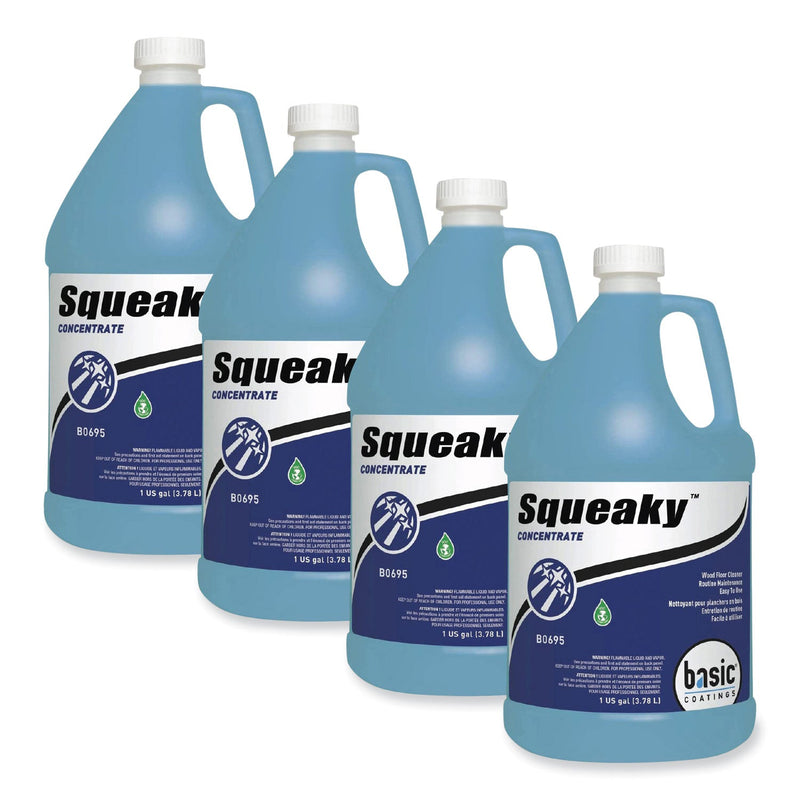 Betco® Squeaky Concentrate Floor Cleaner, Characteristic Scent, 1 gal Bottle, 4/Carton (BETB06950412) Case of 4