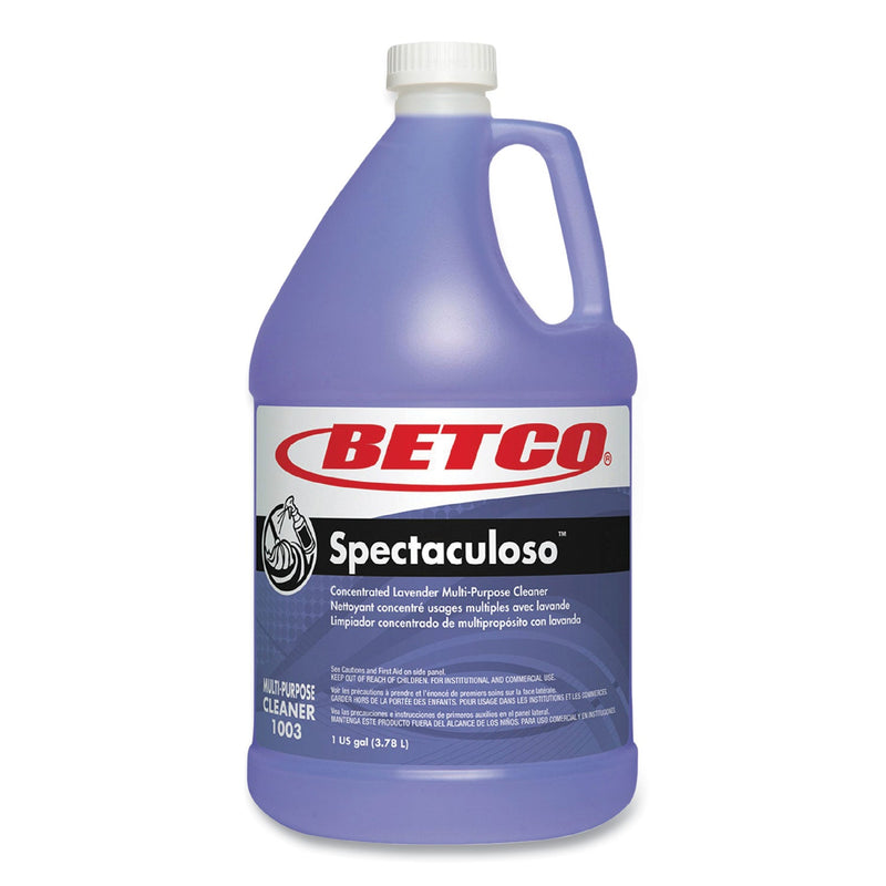 Betco® Spectaculoso Multipurpose Cleaner, Lavender Scent, 1 gal Bottle, 4/Carton (BET10030400) Case of 4