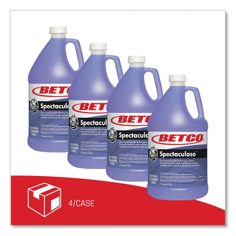 Betco® Spectaculoso Multipurpose Cleaner, Lavender Scent, 1 gal Bottle, 4/Carton (BET10030400) Case of 4