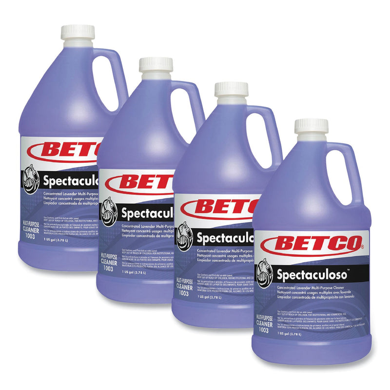 Betco® Spectaculoso Multipurpose Cleaner, Lavender Scent, 1 gal Bottle, 4/Carton (BET10030400) Case of 4