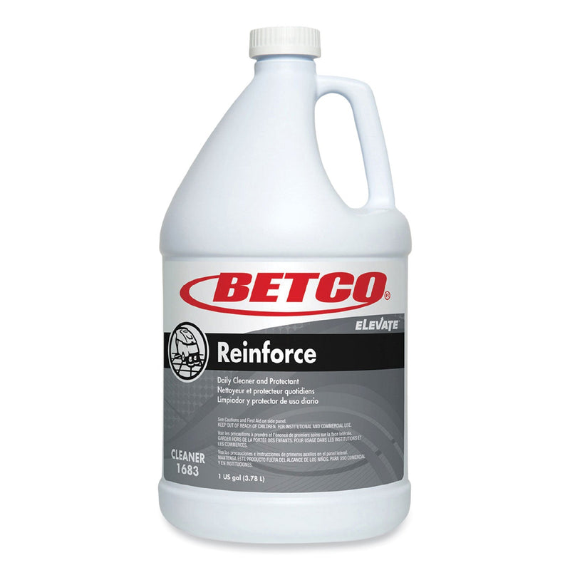 Betco® Reinforce Floor Cleaner and Protectant, Lemon Scent, 1 gal Bottle, 4/Carton (BET16830400) Case of 4