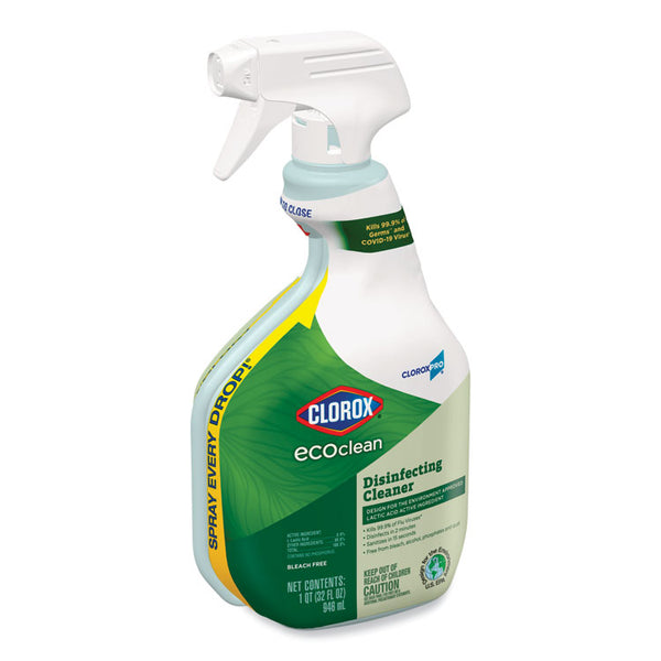 Clorox® Clorox Pro EcoClean Disinfecting Cleaner, Unscented, 32 oz Spray Bottle, 9/Carton (CLO60213CT)