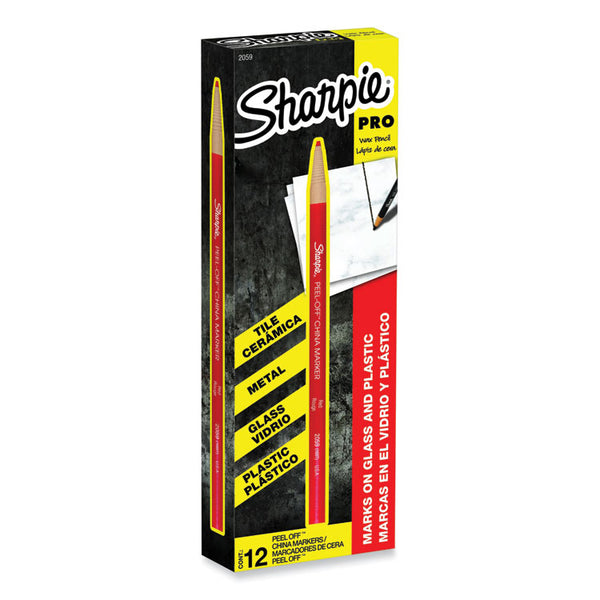 Sharpie® Peel-Off China Markers, Red, Dozen (SAN2059) 1 Dozen