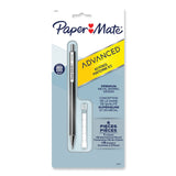 Paper Mate® Advanced Mechanical Pencils, 0.5 mm, HB (#2), Black Lead, Gun Metal Gray Barrel (PAP2128197) Each