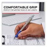 Paper Mate® Profile Ballpoint Pen, Retractable, Medium 1 mm, Blue Ink, Blue/Silver Barrel, 2/Pack (PAP2130519)