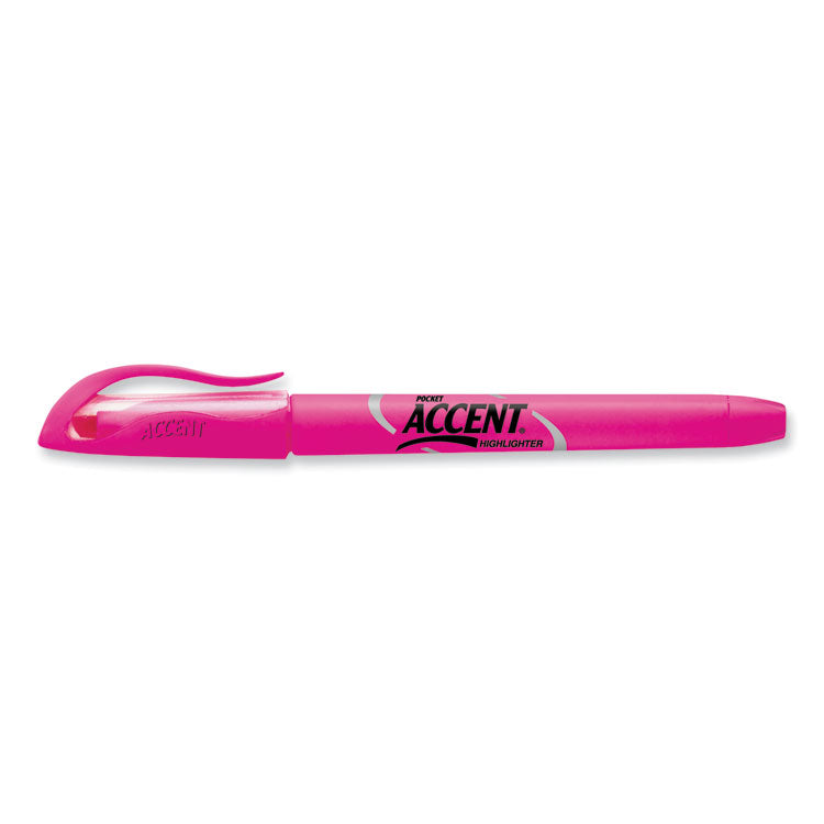 Sharpie® Pocket Style Highlighters, Fluorescent Pink Ink, Chisel Tip, Pink Barrel, Dozen (SAN27009) Dozen
