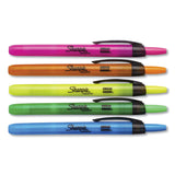 Sharpie® Retractable Highlighters with Storage Pouch, Assorted Ink Colors, Chisel Tip, Assorted Barrel Colors, 8/Set (SAN28101) Set of 8