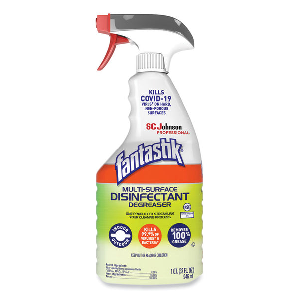 Fantastik® Multi-Surface Disinfectant Degreaser, Herbal, 32 oz Spray Bottle (SJN311836EA) Each