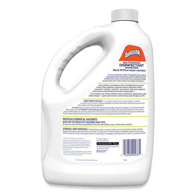 Fantastik® Multi-Surface Disinfectant Degreaser, Pleasant Scent, 1 Gallon Bottle (SJN311930EA)