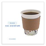 Boardwalk® Cup Sleeves, Fits 10 oz to 20 oz Hot Cups, Kraft, 1,200/Carton (BWK1020SLEEVE)