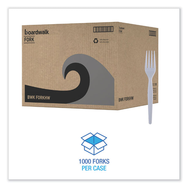 Boardwalk® Heavyweight Polystyrene Cutlery, Fork, White, 1000/Carton (BWKFORKHW) Case of 1000