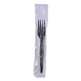 Boardwalk® Heavyweight Wrapped Polystyrene Cutlery, Fork, Black, 1,000/Carton (BWKFORKHWPSBIW) Case of 1000