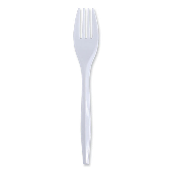 Boardwalk® Mediumweight Wrapped Polypropylene Cutlery, Fork, White, 1000/Carton (BWKFORKIW) Case of 1000