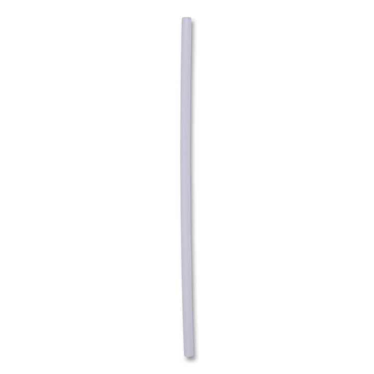 Boardwalk® Jumbo Straws, 7.75", Plastic, Translucent, Unwrapped, 250/Pack, 50 Packs/Carton (BWKJSTU775T50)