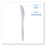 Boardwalk® Mediumweight Wrapped Polypropylene Cutlery, Knives, White, 1,000/Carton (BWKKNIFEIW) Case of 1000