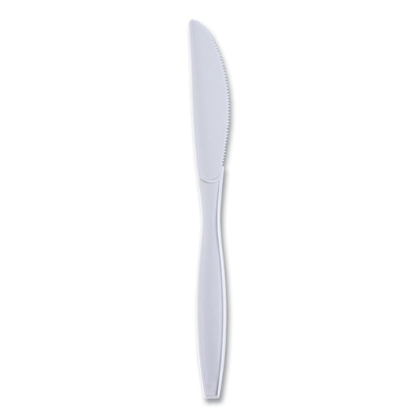 Boardwalk® Heavyweight Wrapped Polypropylene Cutlery, Knife, White, 1,000/Carton (BWKKNIHWPPWIW)