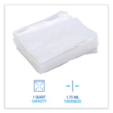 Boardwalk® Reclosable Food Storage Bags, 1 qt, 1.75 mil, 7" x 8", Clear, 500/Box (BWKQUARTBAG)