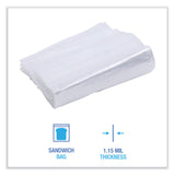 Boardwalk® Reclosable Food Storage Bags, Sandwich, 1.15 mil, 6.5" x 5.89", Clear, 500/Box (BWKSANDWICHBAG)