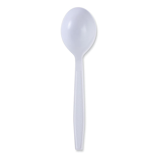 Boardwalk® Heavyweight Wrapped Polypropylene Cutlery, Soup Spoon, White, 1,000/Carton (BWKSSHWPPWIW)