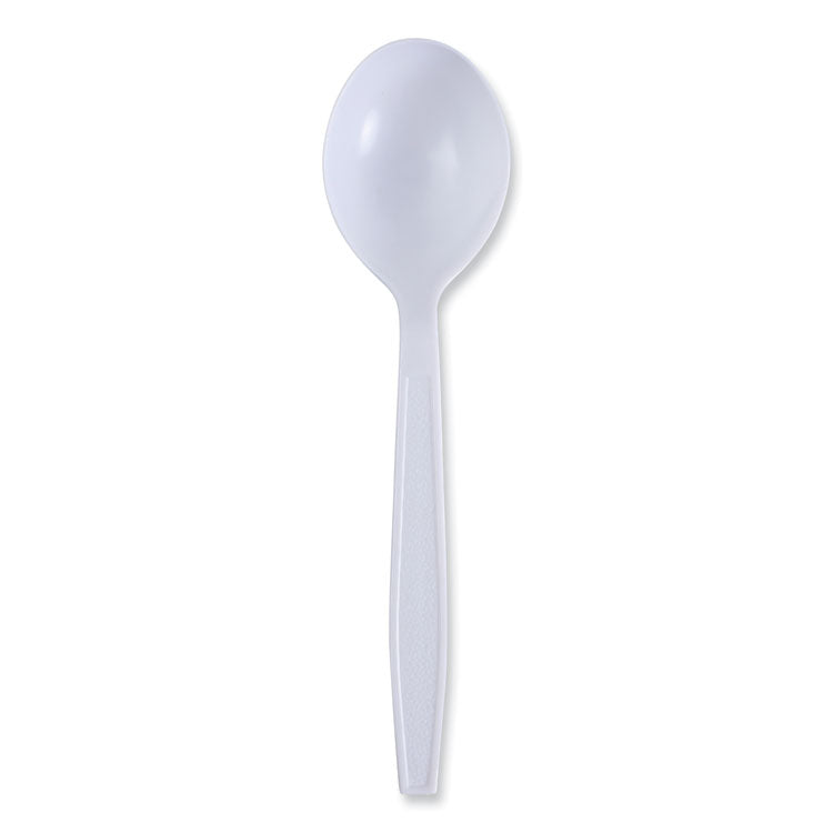 Boardwalk® Heavyweight Wrapped Polypropylene Cutlery, Soup Spoon, White, 1,000/Carton (BWKSSHWPPWIW)