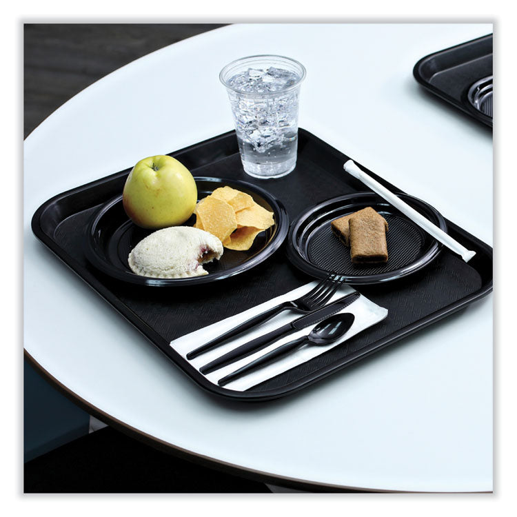 Boardwalk® Heavyweight Wrapped Polystyrene Cutlery, Teaspoon, Black, 1,000/Carton (BWKTSHWPSBIW) Case of 1000