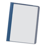 Universal® Clear Front Report Cover, Prong Fastener, 0.5" Capacity, 8.5 x 11, Clear/Dark Blue, 25/Box (UNV57122)