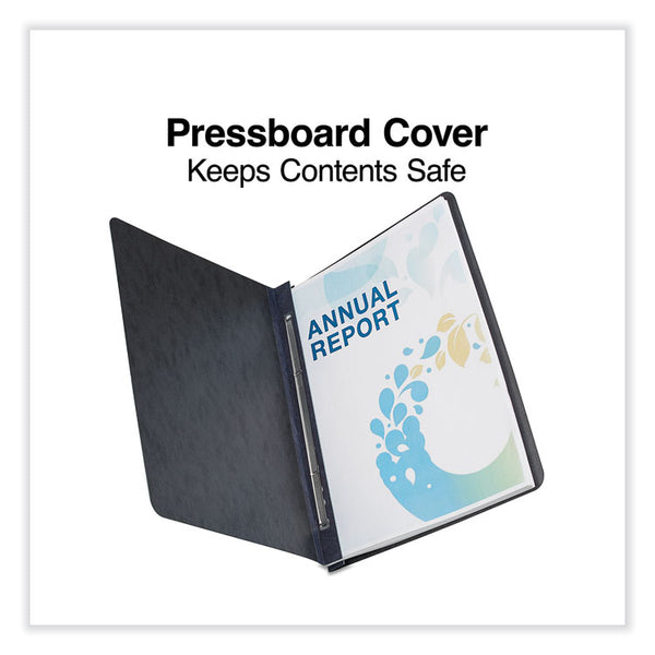 Universal® Pressboard Report Cover, Two-Piece Prong Fastener, 3" Capacity, 8.5 x 11, Black/Black (UNV80571)