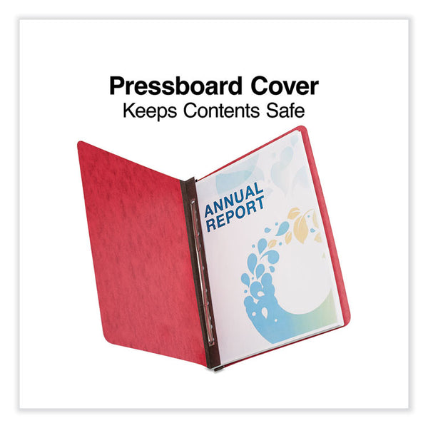 Universal® Pressboard Report Cover, Two-Piece Prong Fastener, 3" Capacity, 8.5 x 11, Executive Red/Executive Red (UNV80579)