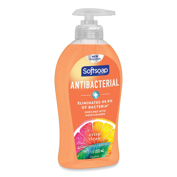 Softsoap® Antibacterial Hand Soap, Crisp Clean, 11.25 oz Pump Bottle, 6/Carton (CPC44571)