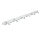 Safco® Nail Head Wall Coat Rack, Six Hooks, Metal, 36w x 2.75d x 2h, Satin (SAF4202) Each