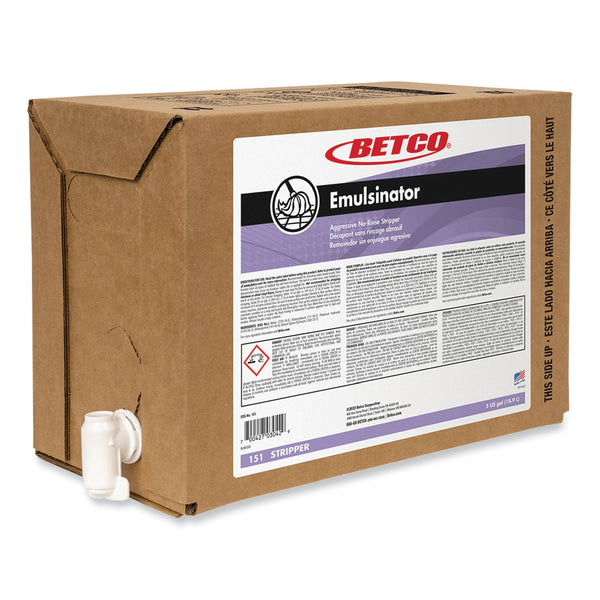 Betco® Emulsinator Floor Stripper, Sassafras Scent, 5 gal Bag-in-Box (BET151B500) Each