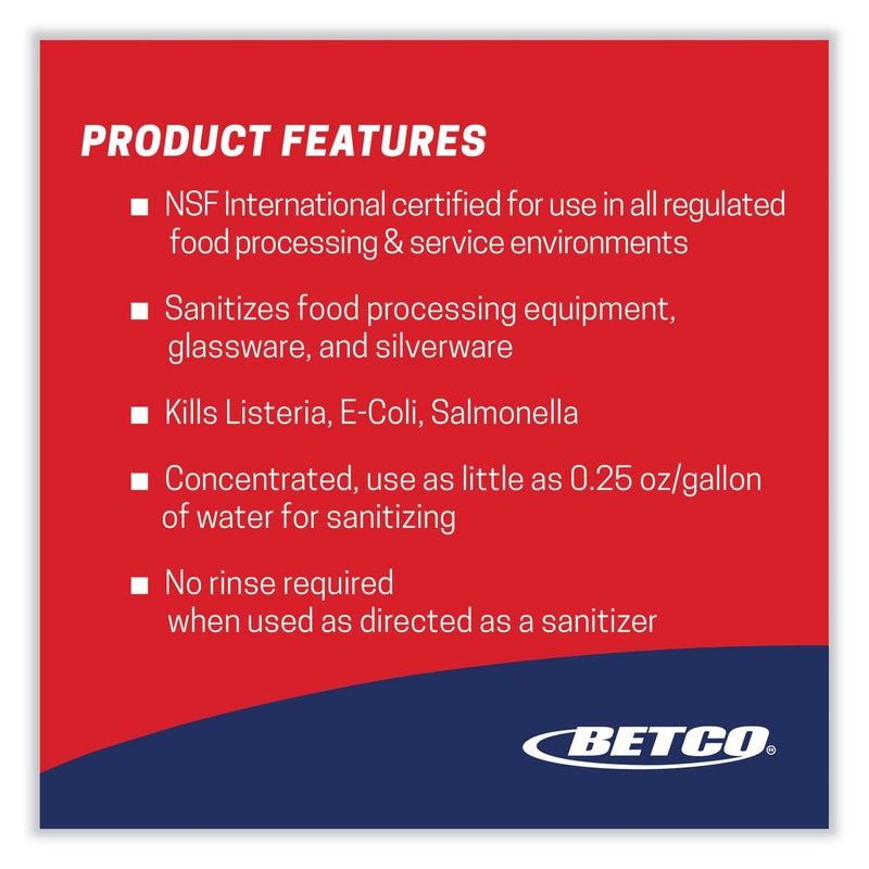 Betco® Symplicity Sanibet Multi-Range Sanitizer Disinfectant Deodorizer, 1 gal Bottle, 4/Carton (BET2370400)